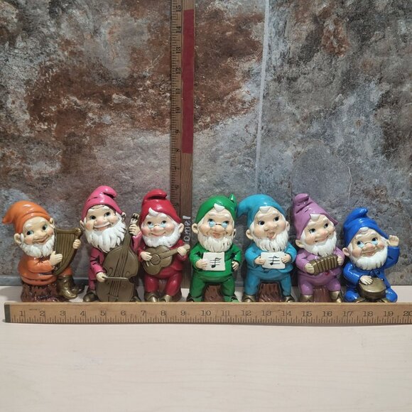 Vintage Papier Mache Musical 7 Dwarfs Japan - Picture 8 of 16